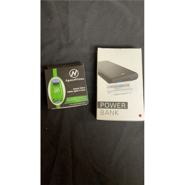 BRAND NEW SEALED 26800MAH POWER BANK AND APACE VISION SAFETY LIGHT 2 PACK