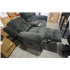 Image 7 : NEW GREY DOUBLE RECLINING SOFA WITH CENTRE CONSOLE RETAIL $1499