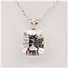 Image 1 : STERLING SILVER 10MM X 8MM GENUINE WHITE TOPAZ PENDANT WITH STERLING CHAIN, 3.4CTS, W/A $1085.00