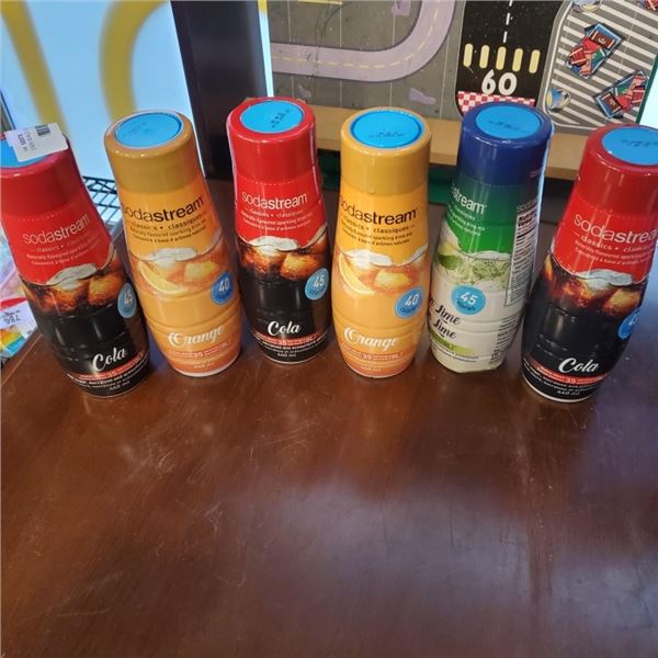 6 NEW SEALED SODASTREAM FLAVOUR MIX