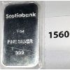 Image 1 : 1 TROY OUNCE .999 FINE SILVER BAR - SCOTIA BANK