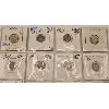 Image 2 : LOT OF 17 - 1886 FORWARD - CND 5 CENT SILVER COINS 