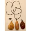 Image 1 : LOT OF 3 - BALTIC AMBER PENDANTS W/ .925 SILVER CHAIN AND BAILS