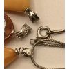 Image 2 : LOT OF 3 - BALTIC AMBER PENDANTS W/ .925 SILVER CHAIN AND BAILS