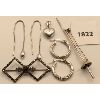 Image 1 : LOT OF 7 - .925 SILVER EARRINGS, PENDANT, STERLING BROOCH AND .835 SILVER BROOCH