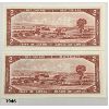 Image 2 : LOT OF 2 - APPEAR UNC 1954 CANADIAN $2 BILLS - IN SEQUENCE