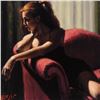 Image 2 : Fabian Perez, "Rojo Sillon III 2nd St" Framed Hand Textured Limited Edition Giclee on Board. Hand Si