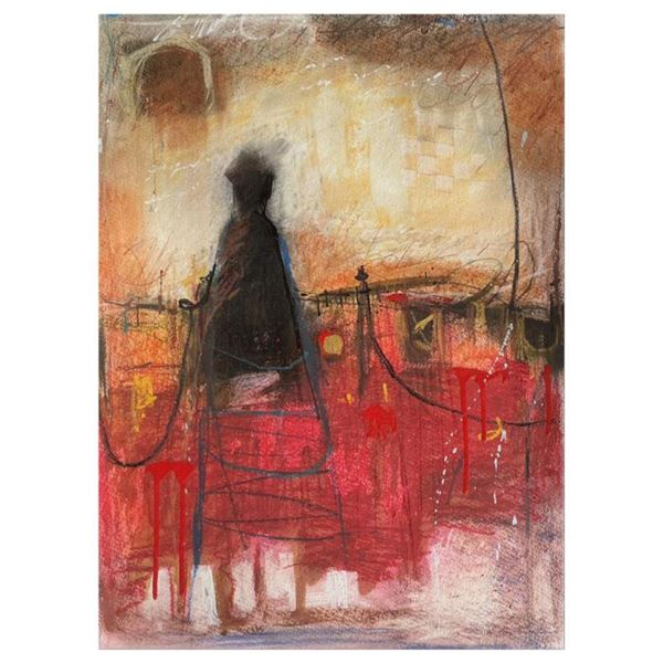 John Milan, "Dressing Statue" Hand Signed Original Painting with COA.