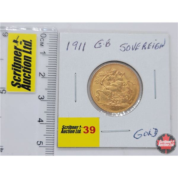1911 Gold Sovereign (91.7%)