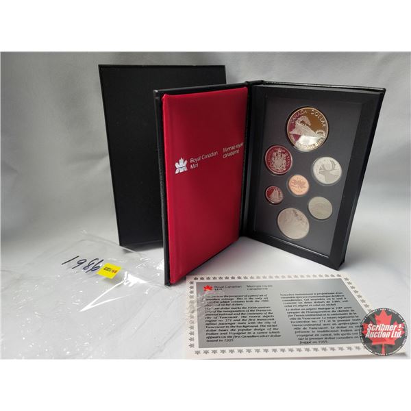 RCM 1986 Double Dollar Proof Set : 100th Anniversary of the Inauguration of the Transcontinental Rai