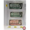 Image 1 : Canada Bills (3): 1954DF $1; 1867-1967 $1; 1954 $2 (See Pics for Serial Numbers & Signatures)