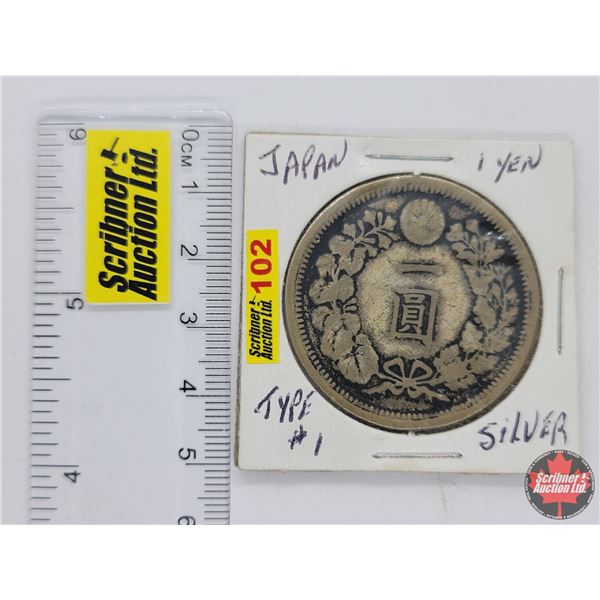 Japan - Silver "416 One Yen 900"  (Year? Type 1)
