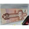 Image 3 : 1986 Collector Combo: RCM Canada Silver Dollar 1886-1986 Vancouver in Black Case + 1986 $2 Bill (See