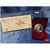 Image 4 : 1986 Collector Combo: RCM Canada Silver Dollar 1886-1986 Vancouver in Black Case + 1986 $2 Bill (See