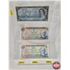 Image 1 : Canada $5 Bills (3): 1954; 1972; 1979 (See Pics for Serial Numbers & Signatures)