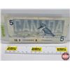 Image 2 : Canada $5 Bill 1986 Replacement (FNX0880892) (See Pics for Serial Numbers & Signatures)