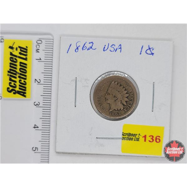USA One Cent 1862