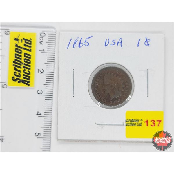 USA One Cent 1865