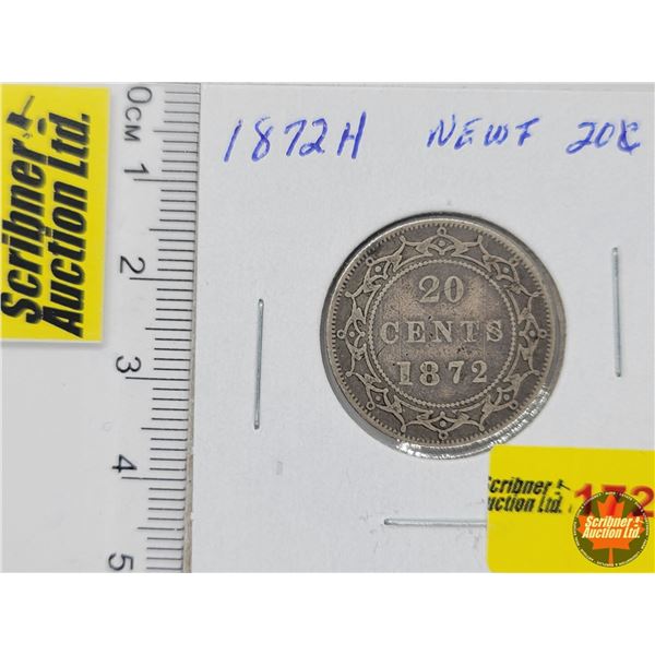 Newfoundland Twenty Cent 1872H