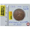Image 1 : Nova Scotia Half Penny Token 1812 "Trade & Navigation" "Pure Copper Preferable to Paper"