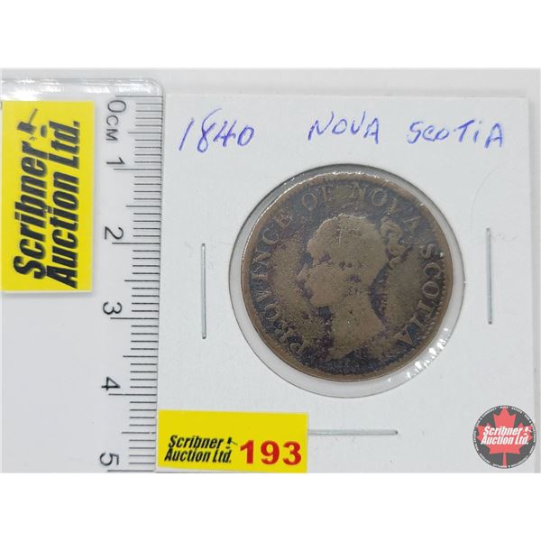 Nova Scotia Half Penny Token 1840