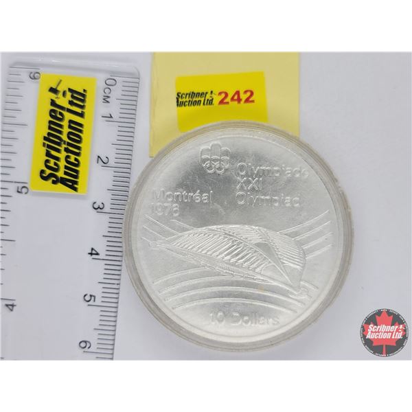 Canada 1976 Montreal Olympics $10 Sterling Silver Coin (Olympic Velodrome)