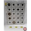 Image 1 : World Silver Coins - Sheet of 20 (1816 - 1964) (See Pics for Dates / Types)
