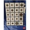 Image 2 : World Silver Coins - Sheet of 20 (1816 - 1964) (See Pics for Dates / Types)