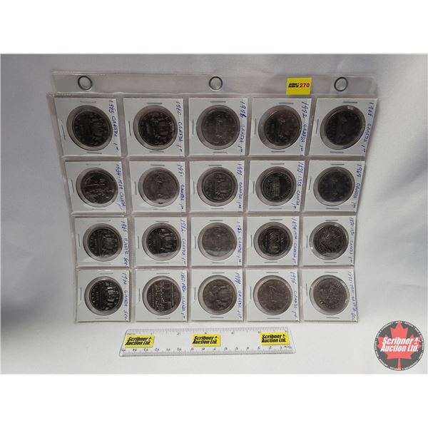 Canada One Dollar - Sheet of 20: 1968-1986 (See Pics!)