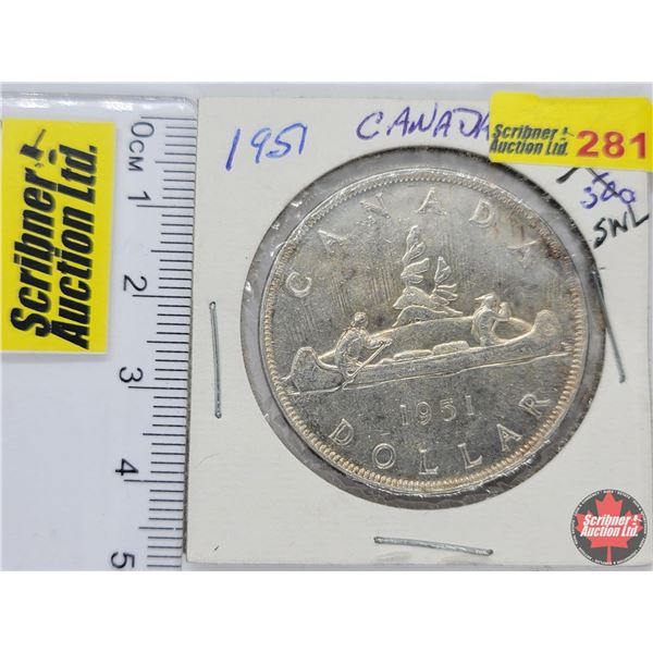 Canada Silver Dollar 1951 SWL
