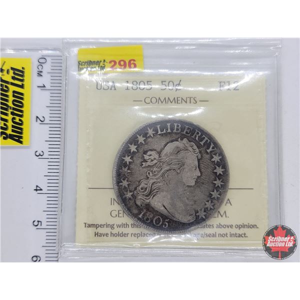 USA Fifty Cent 1805 (ICCS Cert : F12)