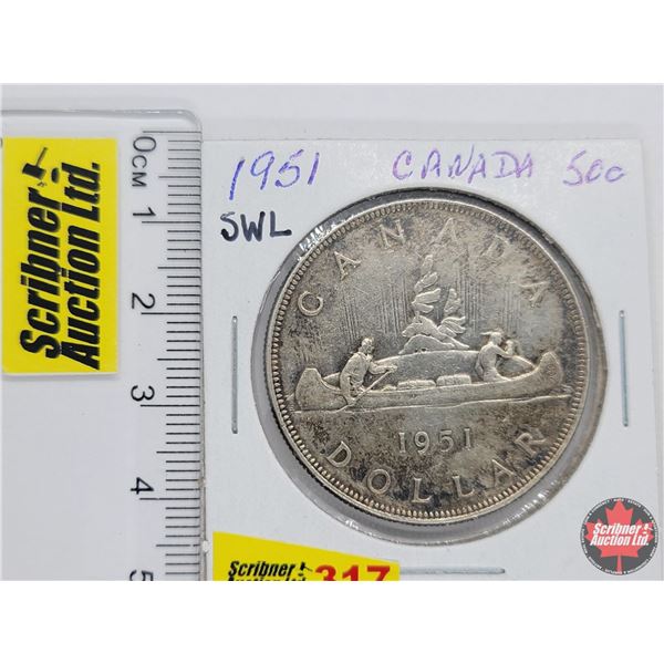 Canada Silver Dollar 1951 SWL