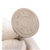 Image 4 : Hermes Silver Clou De Selle Clip-On Earrings