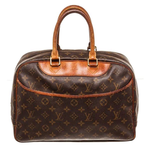 Louis Vuitton Brown Monogram Deauville Satchel Bag