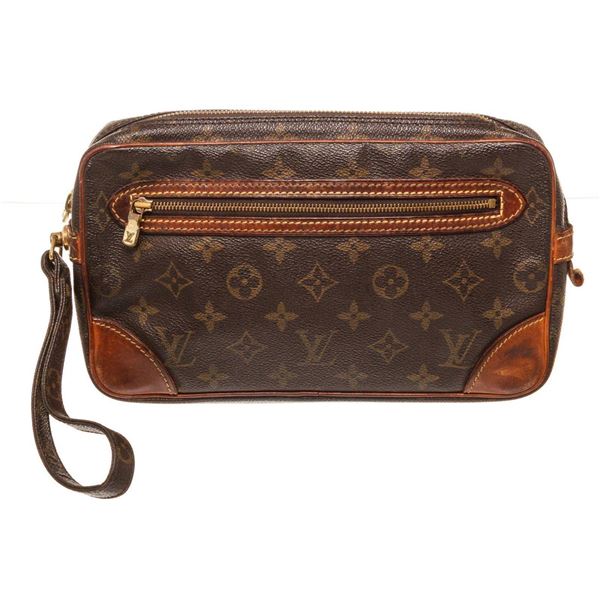 Louis Vuitton Brown Monogram Canvas Marly Dragonne Clutch