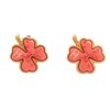 Chanel Pink Gold Leaf Earring