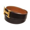 Image 5 : Hermes Black Leather Constance Belt