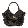 Image 1 : Louis Vuitton Black Leather Mahina Surya Hobo Bag