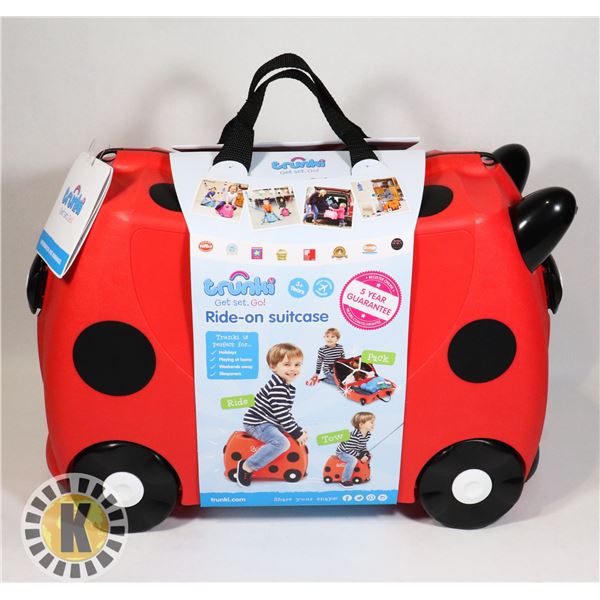 TRUNKI KIDS RIDE ON LADYBUG SUITCASE