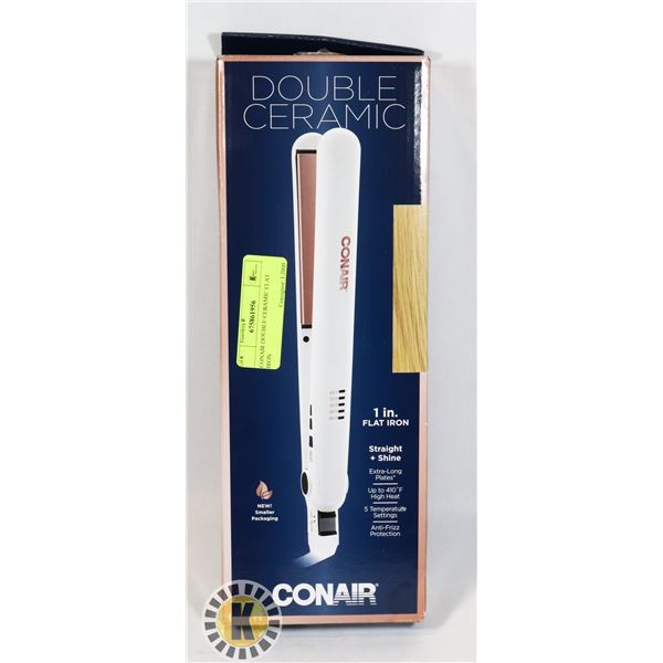 CONAIR DOUBLE CERAMIC FLAT IRON
