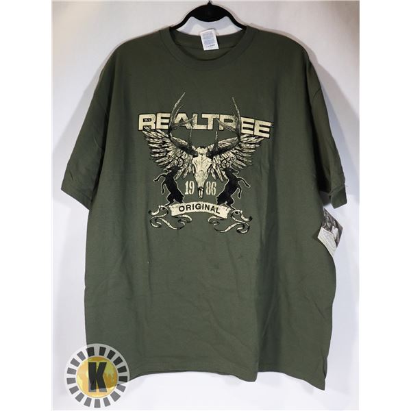 NEW REAL TREE MEN'S 2XL T-SHIRT