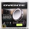 Image 1 : OVENTE WALL MOUNT MIRROR WITH LED RING LIGHT