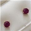 Image 2 : 14K YELLOW GOLD RUBY EARRINGS