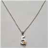 Image 2 : SILVER DIAMOND 16" NECKLACE