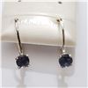 Image 1 : SILVER LOLITE HOOP EARRINGS