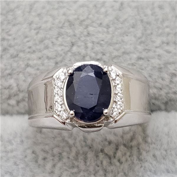 SILVER SAPPHIRE(3CT) RING