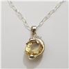 SILVER CITRINE 16" NECKLACE