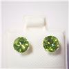 Image 1 : 10K WHITE GOLD PERIDOT(1.8CT)  EARRINGS