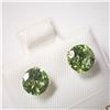 Image 2 : 10K WHITE GOLD PERIDOT(1.8CT)  EARRINGS