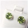 Image 3 : 10K WHITE GOLD PERIDOT(1.8CT)  EARRINGS